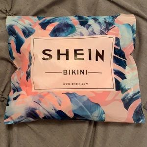 Shein pink high waisted swimsuit BRAND NEW